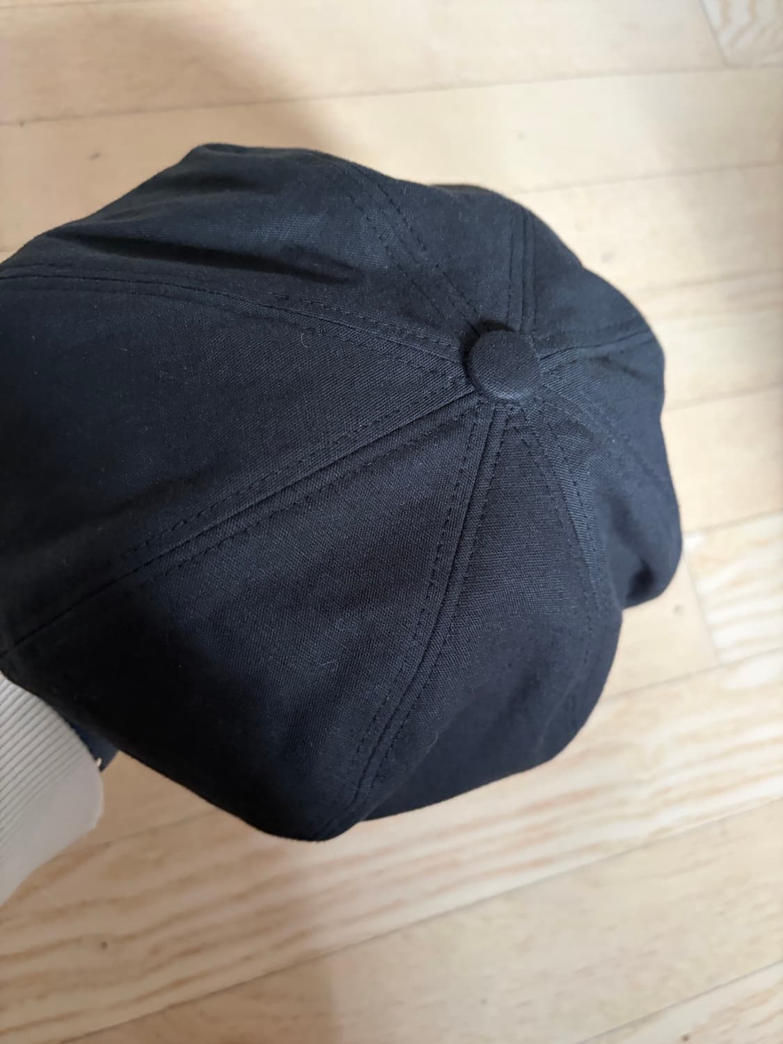 언더컨트롤 팔각 바이오 워싱 면 빵모자 블랙 상품이미지5