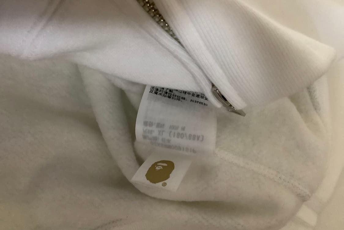 베이프 시티 카모 타이거 샤크 풀 집 후드 화이트 새상품 상품이미지4