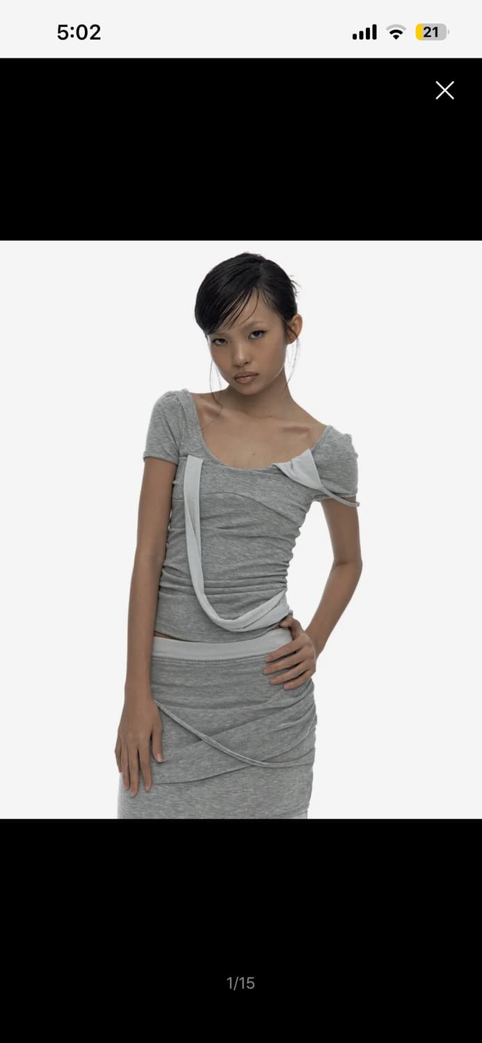 카시코 Peek-a-boo Top Gray 상품이미지1