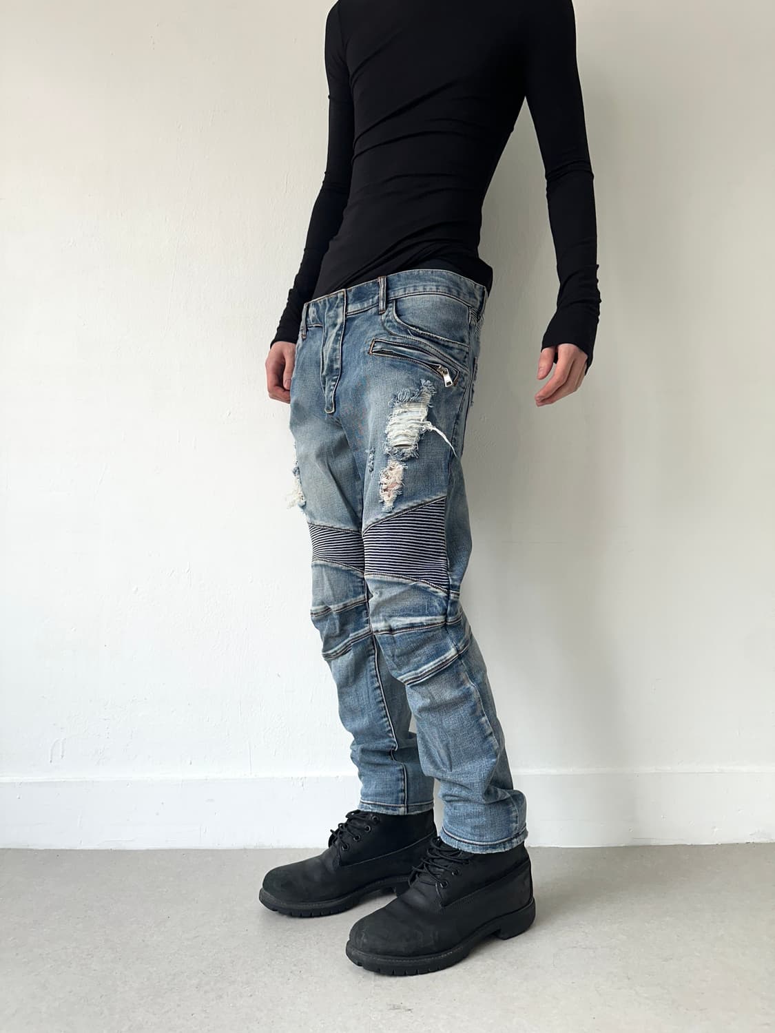 발망 디스트로이드 바이커 새깅진 상품이미지2