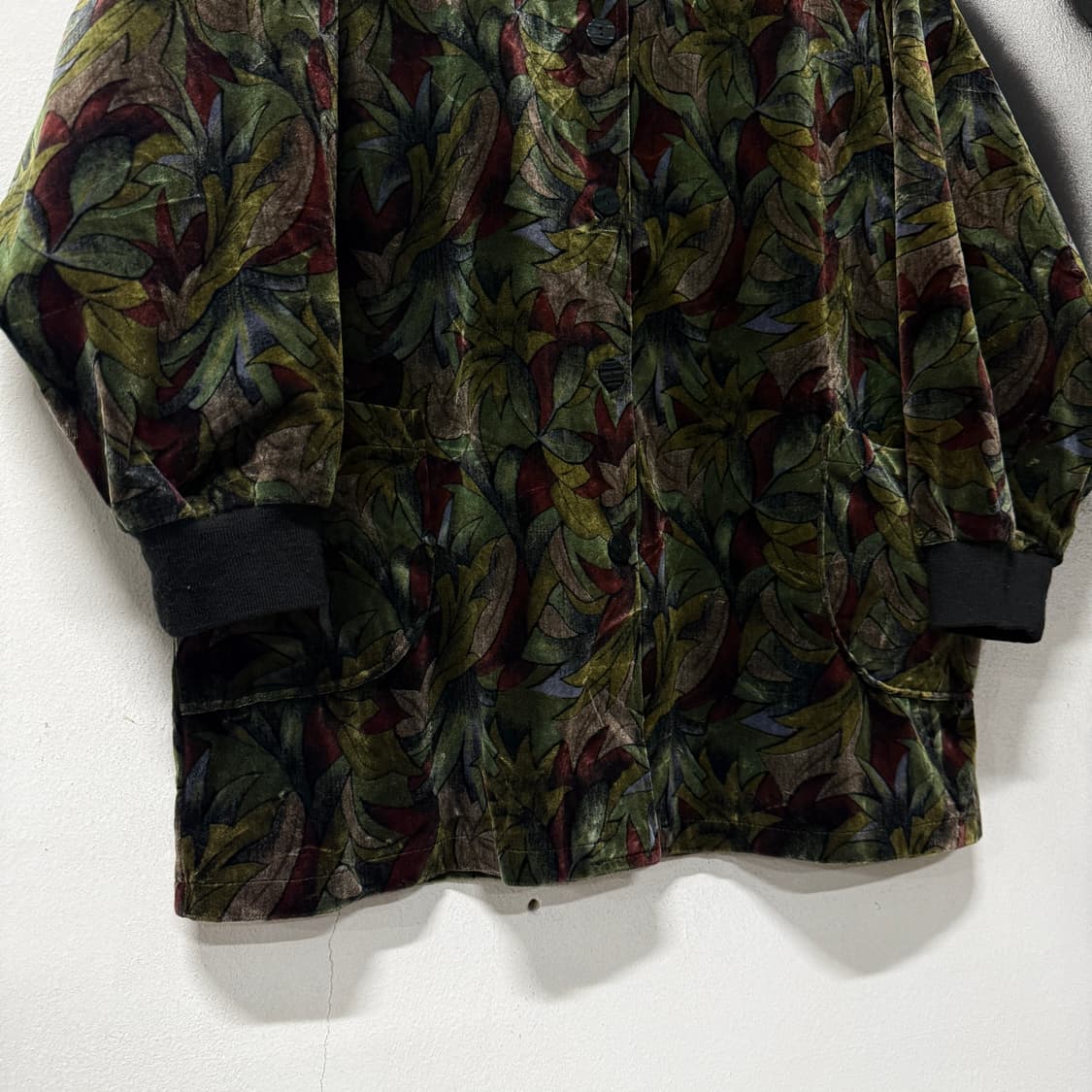 VTG 빈티지 톤다운 패턴 벨벳 자켓 상품이미지4