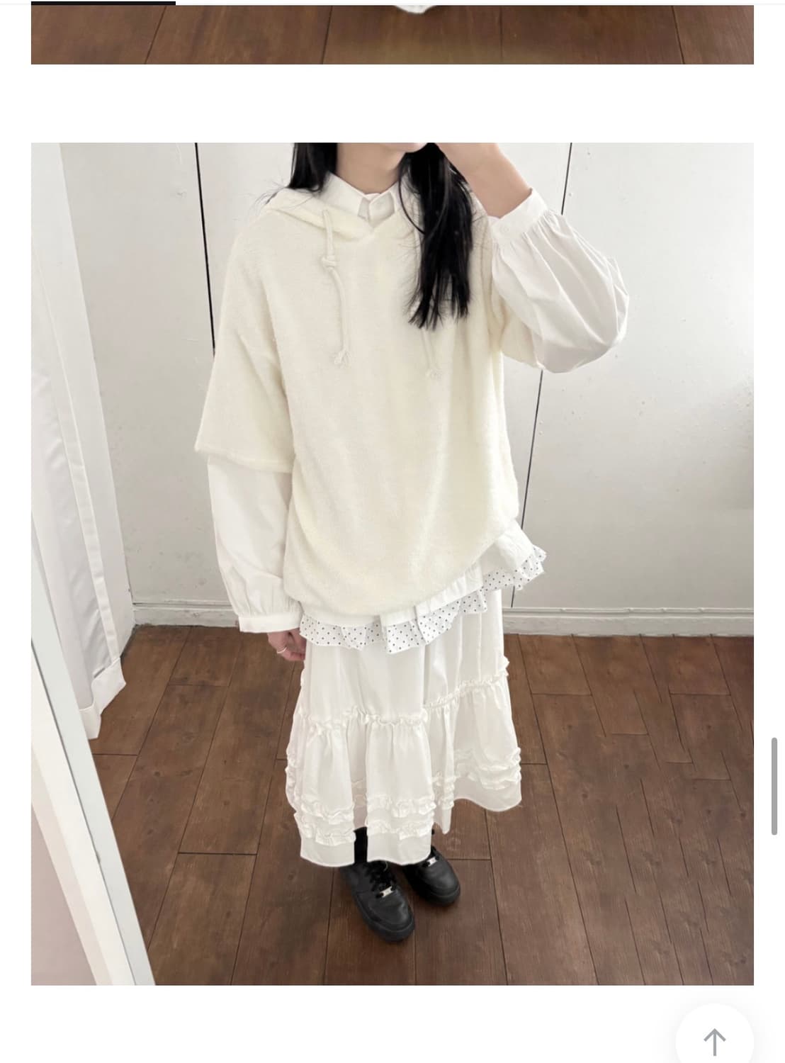 피에브레 2 프릴 미디스커트 상품이미지1