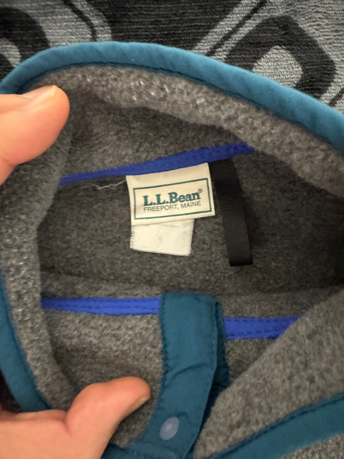 엘엘빈 스냅 티 플리스 풀 오버 그레이 앤 틸 상품이미지6