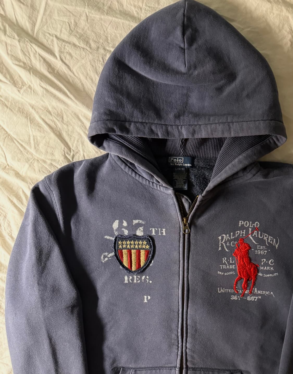 폴로 빅포니 성조기 후드집업 상품이미지1