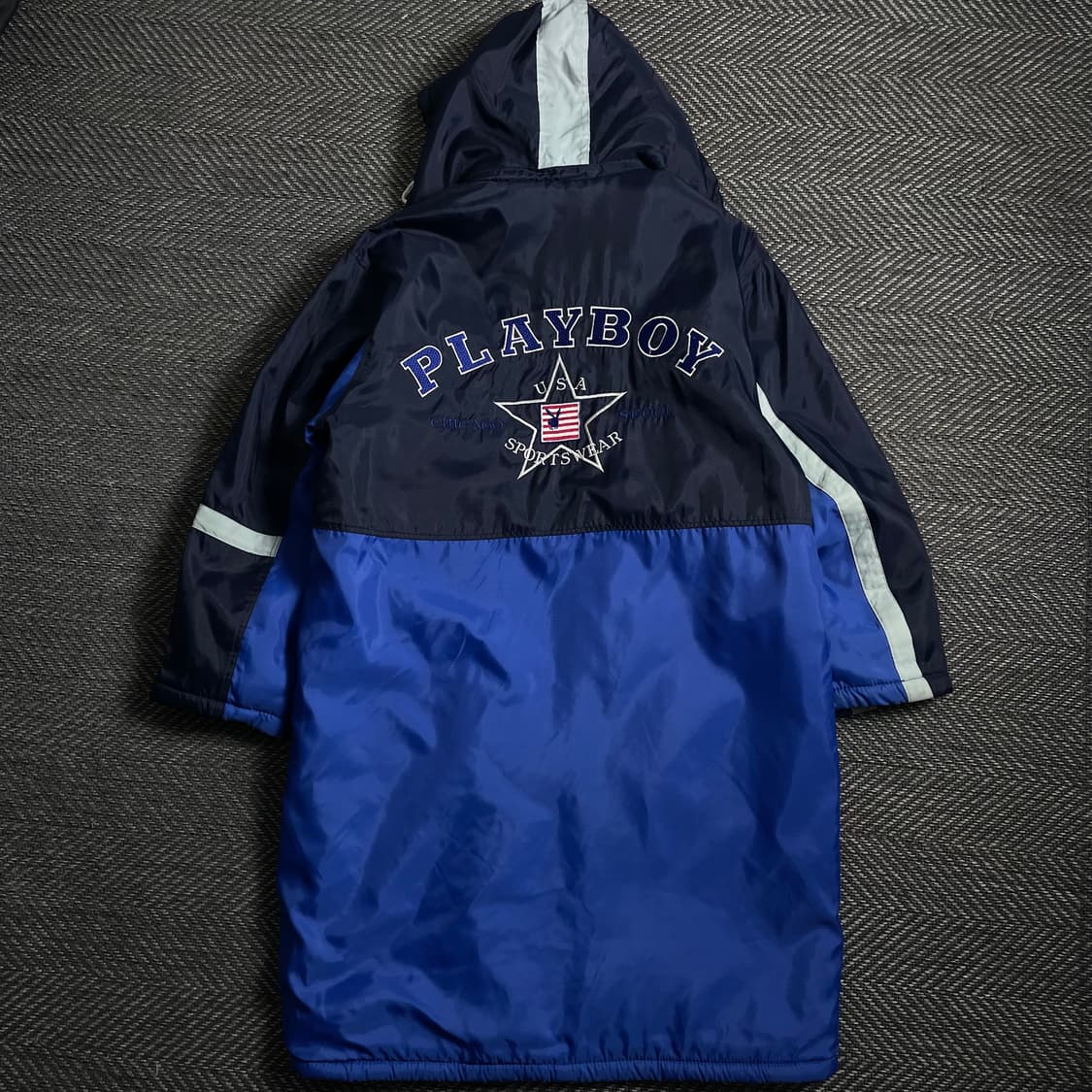 90s 플레이보이 빅로고 벤치코트 돕바 롱 점퍼y 4045 상품이미지5