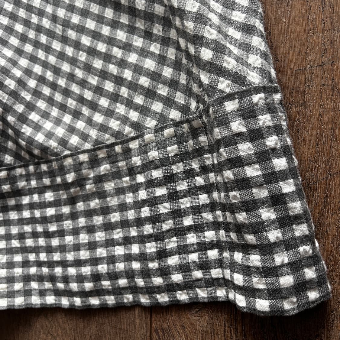 Gingham Check Shirring Skirt 상품이미지6