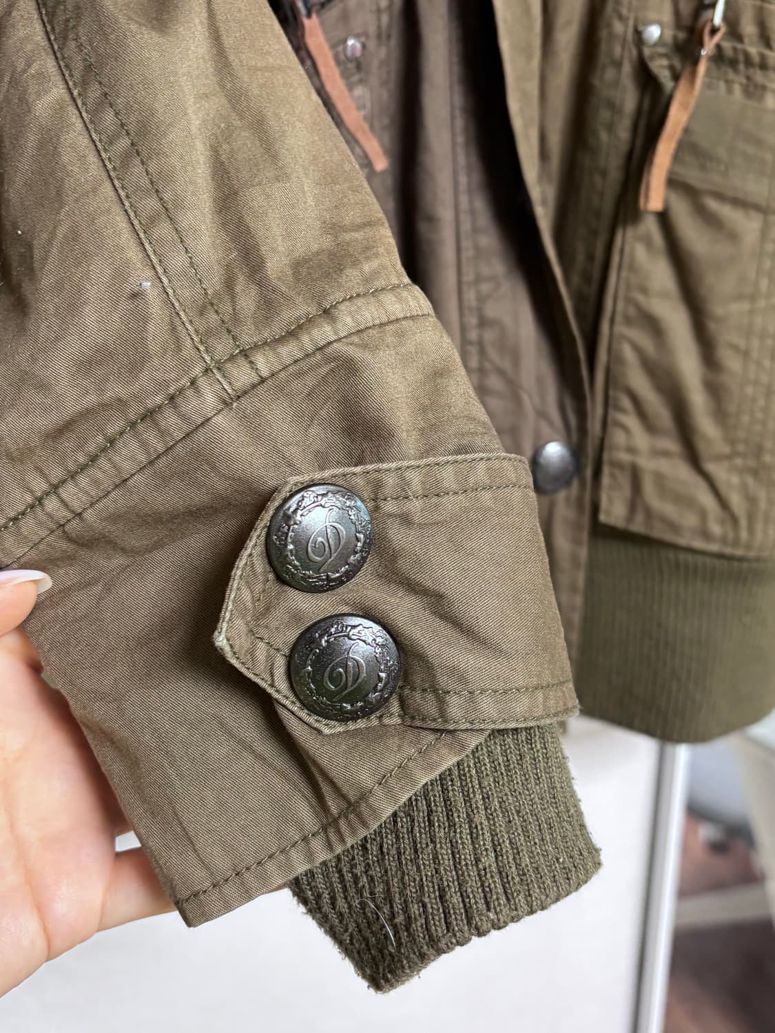 카키색 퍼 야상 상품이미지3