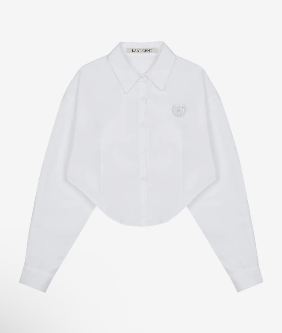라티젠 블루 크롭 셔츠 LK CROP SHIRT WHITE 상품이미지4