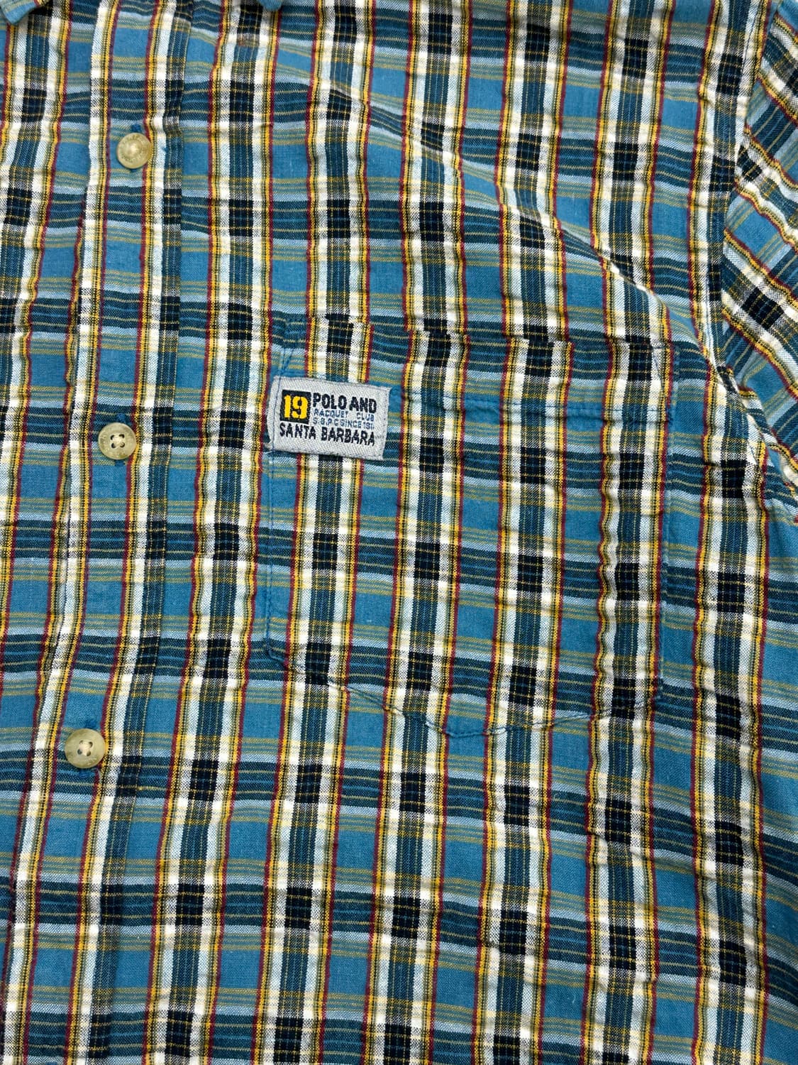 🩵괴짜 너드걸 시어서커 체크 반팔 셔츠🩵보헤미안 펑크 아메카지 상품이미지4