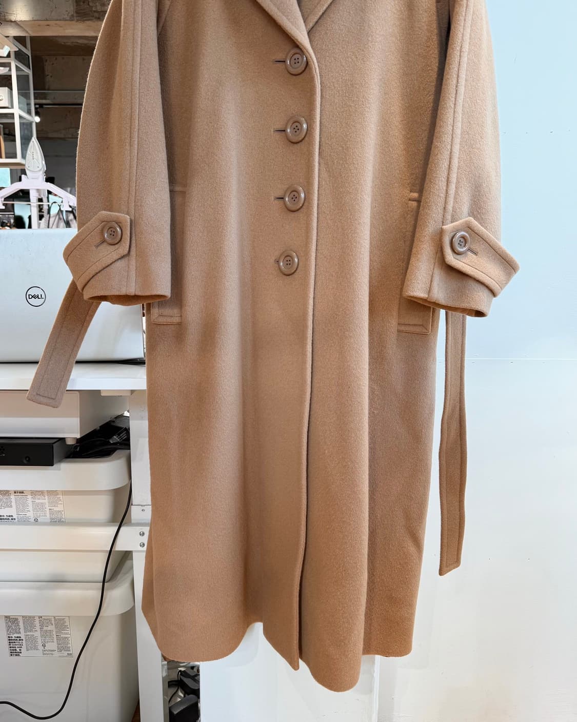 입생로랑 브라운 4b 울 롱코트  상품이미지6