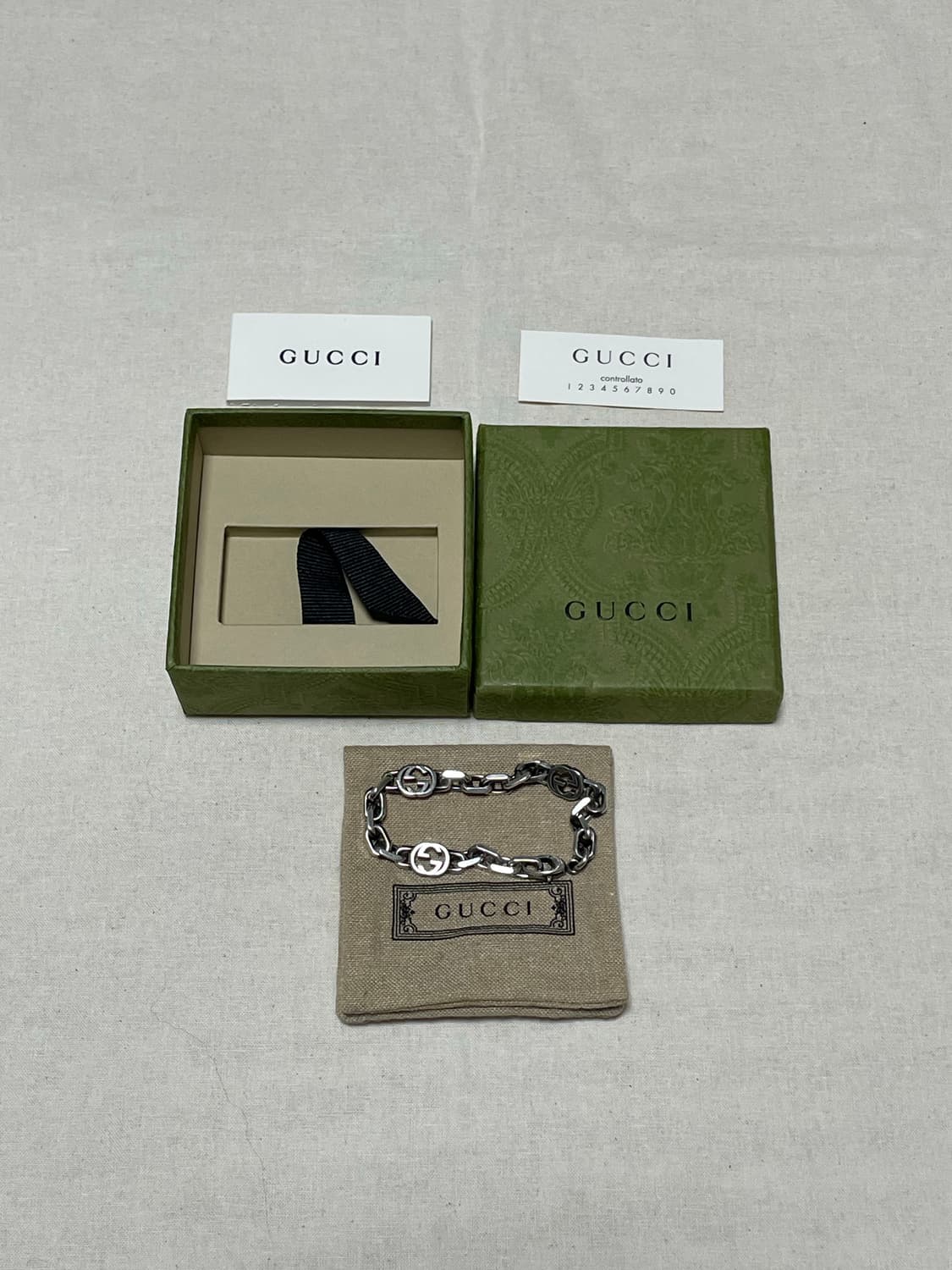 구찌 GG로고 인터로킹 팔찌 [16호] 상품이미지1