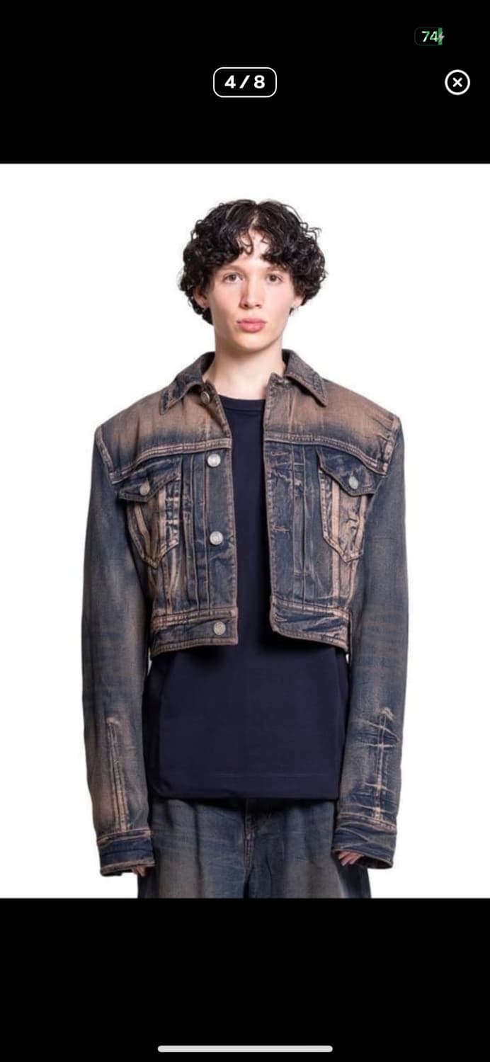 준지 [Runway] Denim Cropped Trucker 자켓 상품이미지4