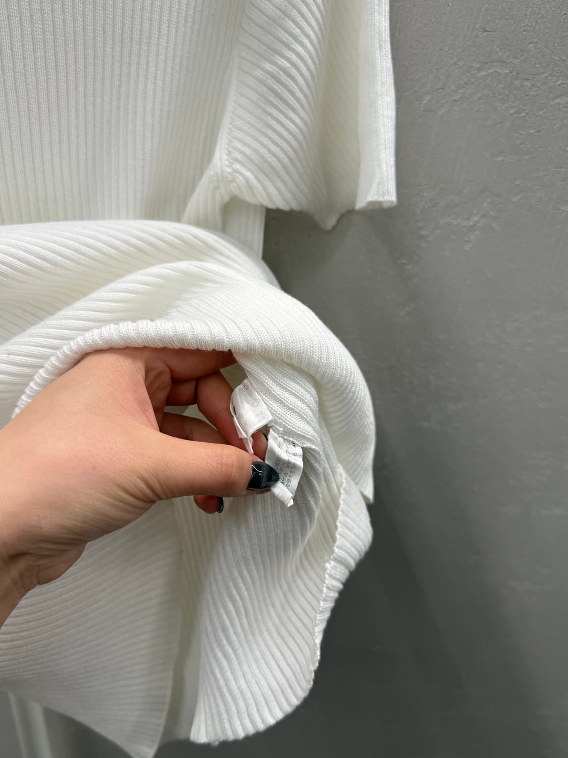 courreges 꾸레쥬 골지 반팔 화이트 9R 상품이미지5