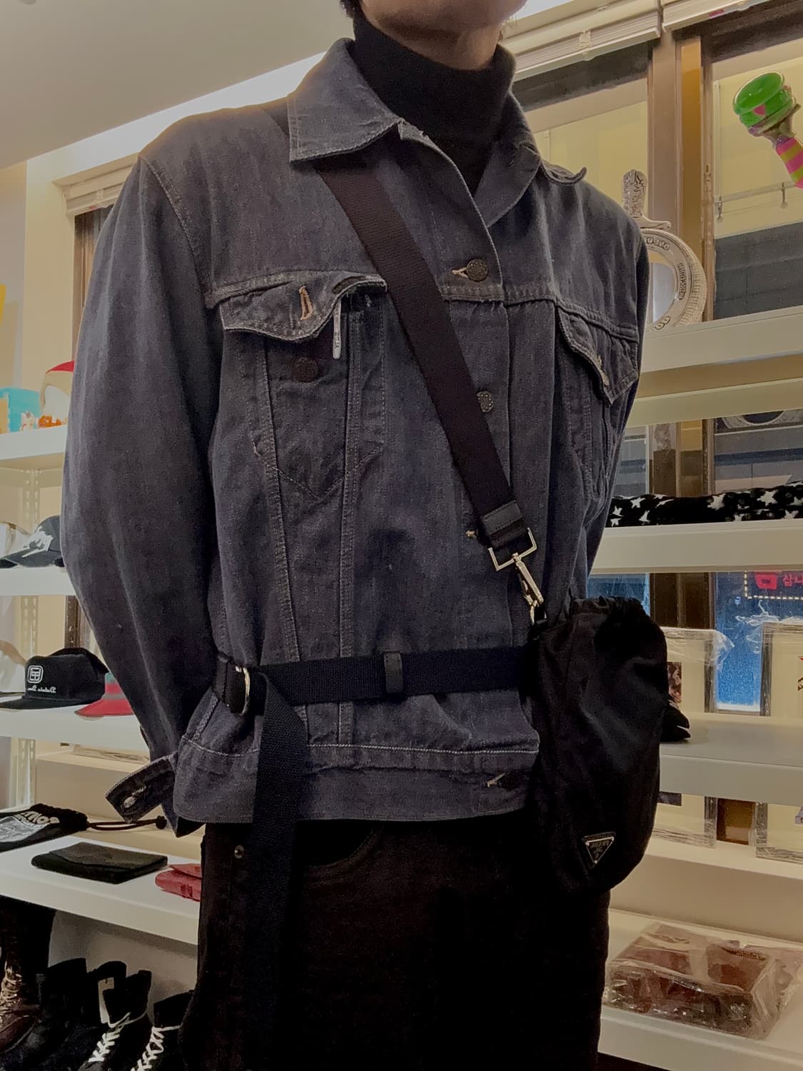 (파워정품)프라다 투웨이 파우치 크로스백  상품이미지3