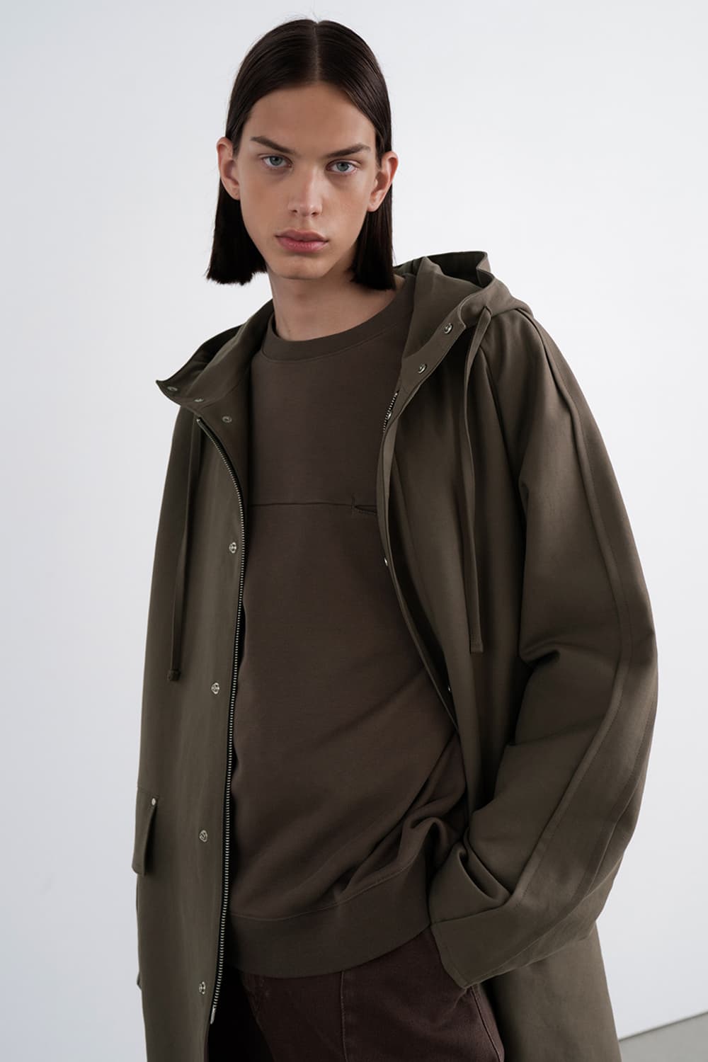 수피마 오버사이즈 후드 파카 코트 상품이미지1