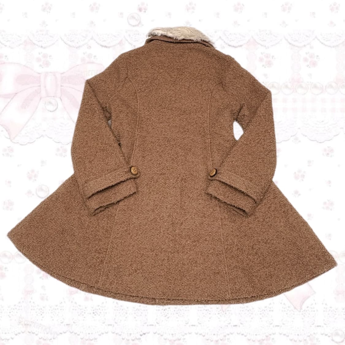 Liz Lisa 라떼갸루 핀터깔 퍼 포인트 탈부착 러블리 코트  상품이미지2