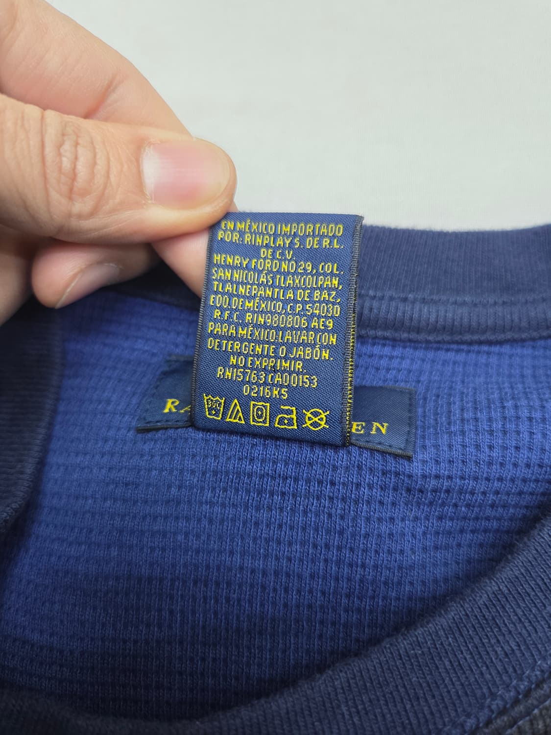 폴로 와플 니트 다크그린/로얄블루 L 상품이미지4