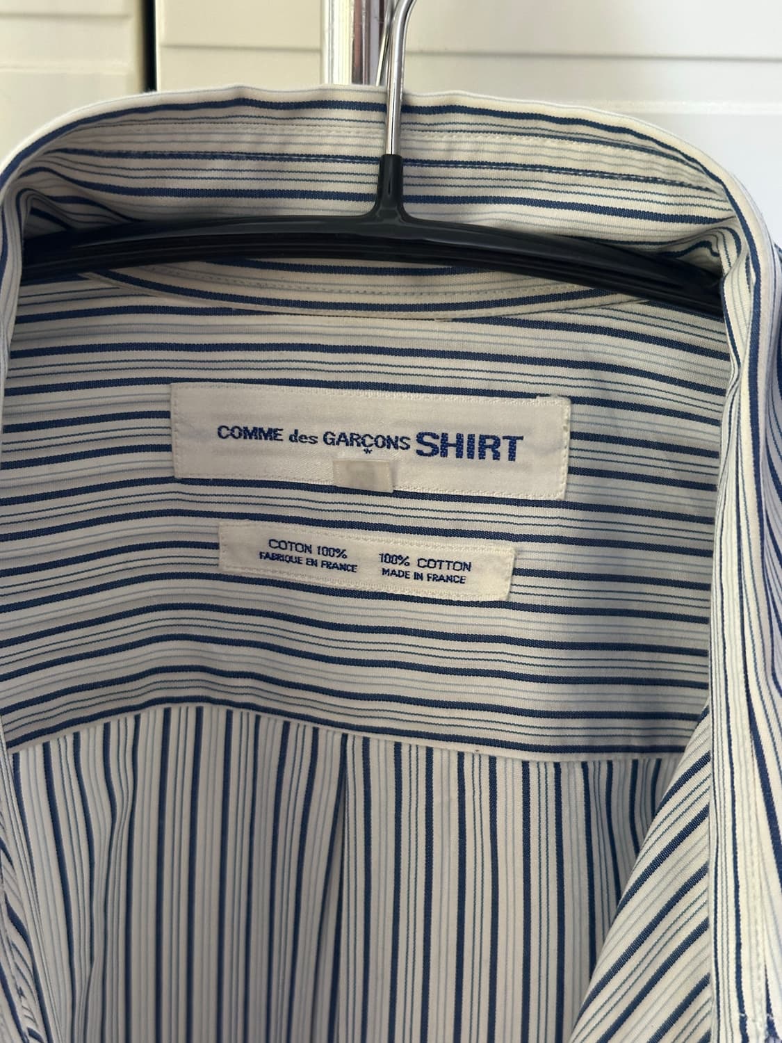꼼데가르송 셔츠라인 블루스트라이프 105사이즈감 상품이미지2