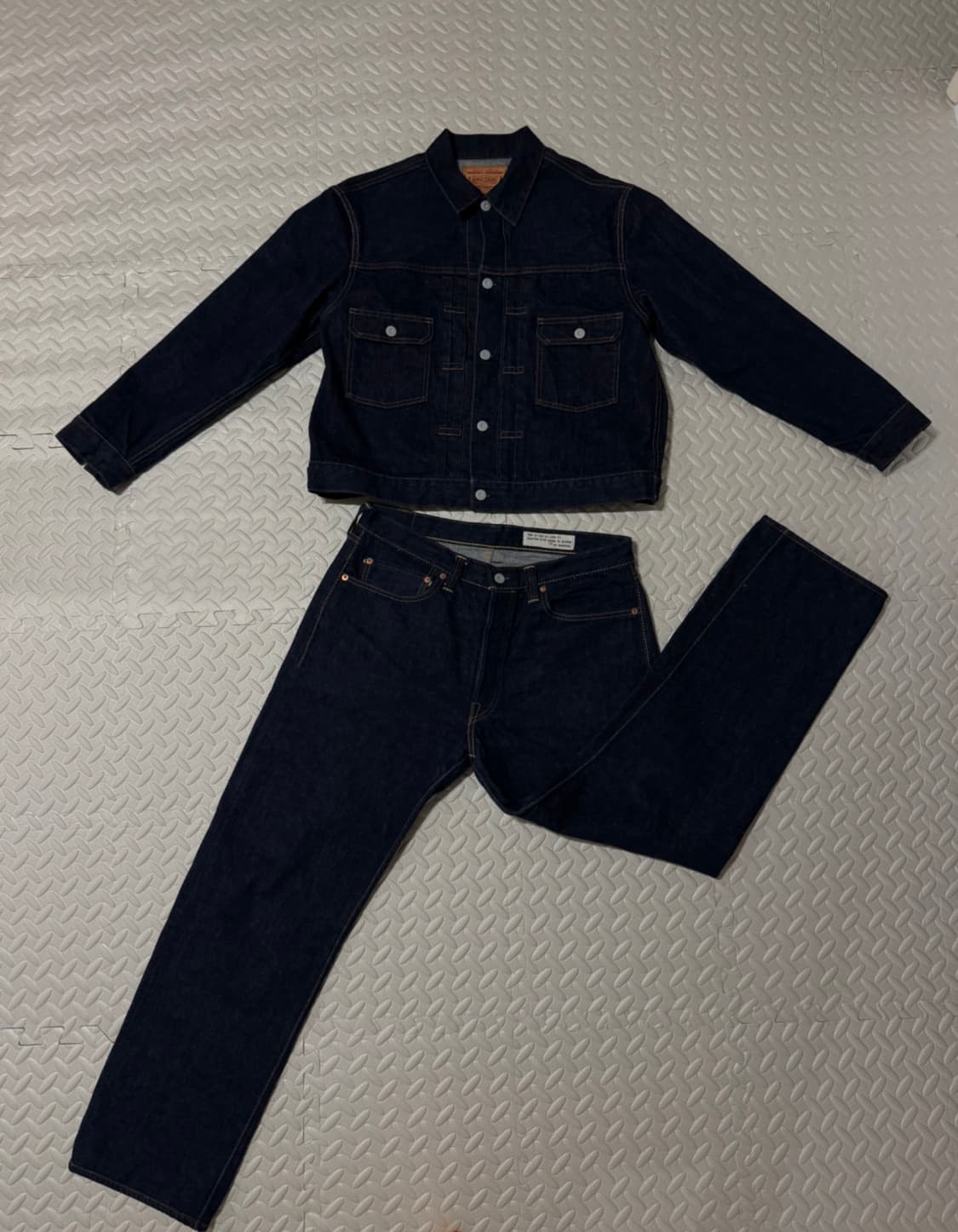 본쿠라 원워시 데님 셋업(S급) 자켓 2세대 38사이즈 + XX 데님팬츠 상품이미지1