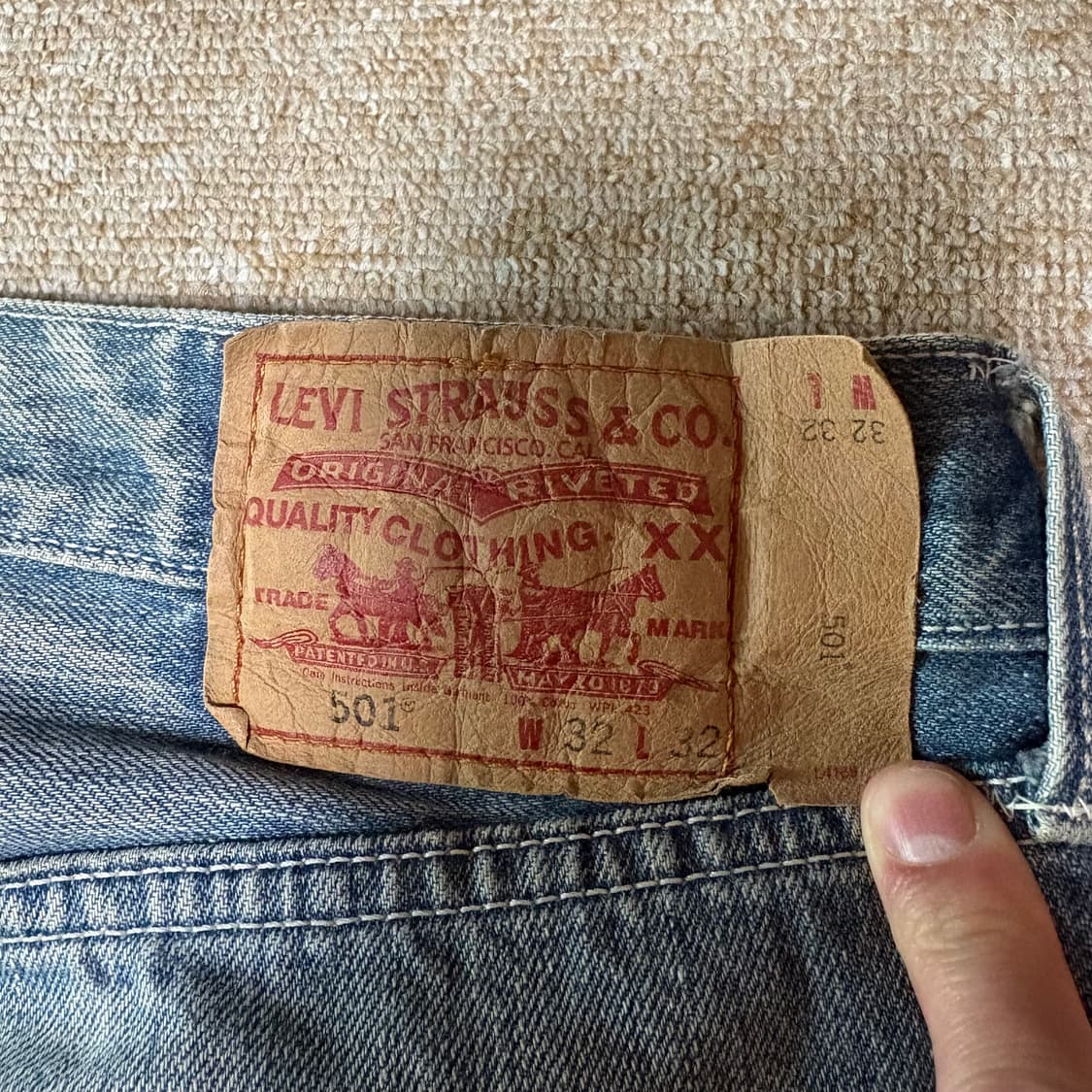 리바이스 501 데미지진 32x32 상품이미지6