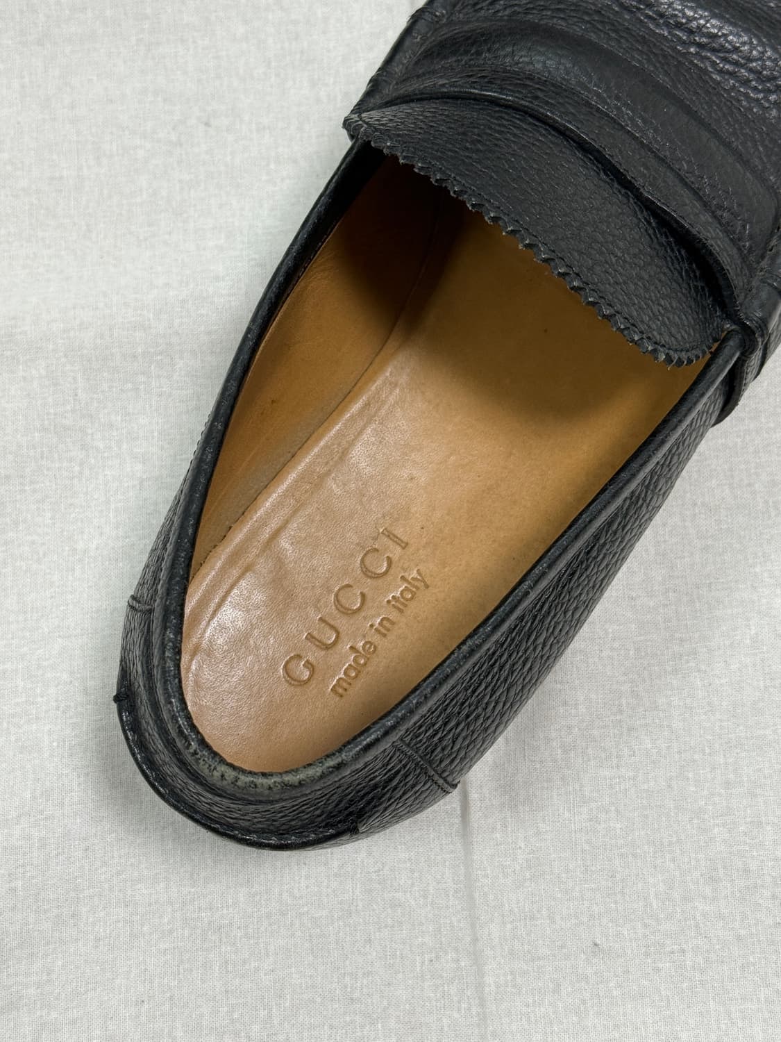 구찌 그레인 레더 로퍼 블랙 uk8 상품이미지5