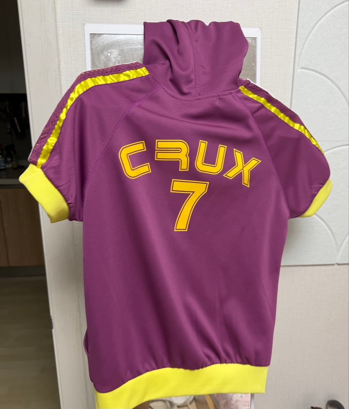 purple yellow hood zip-up 반팔 vintage  상품이미지2