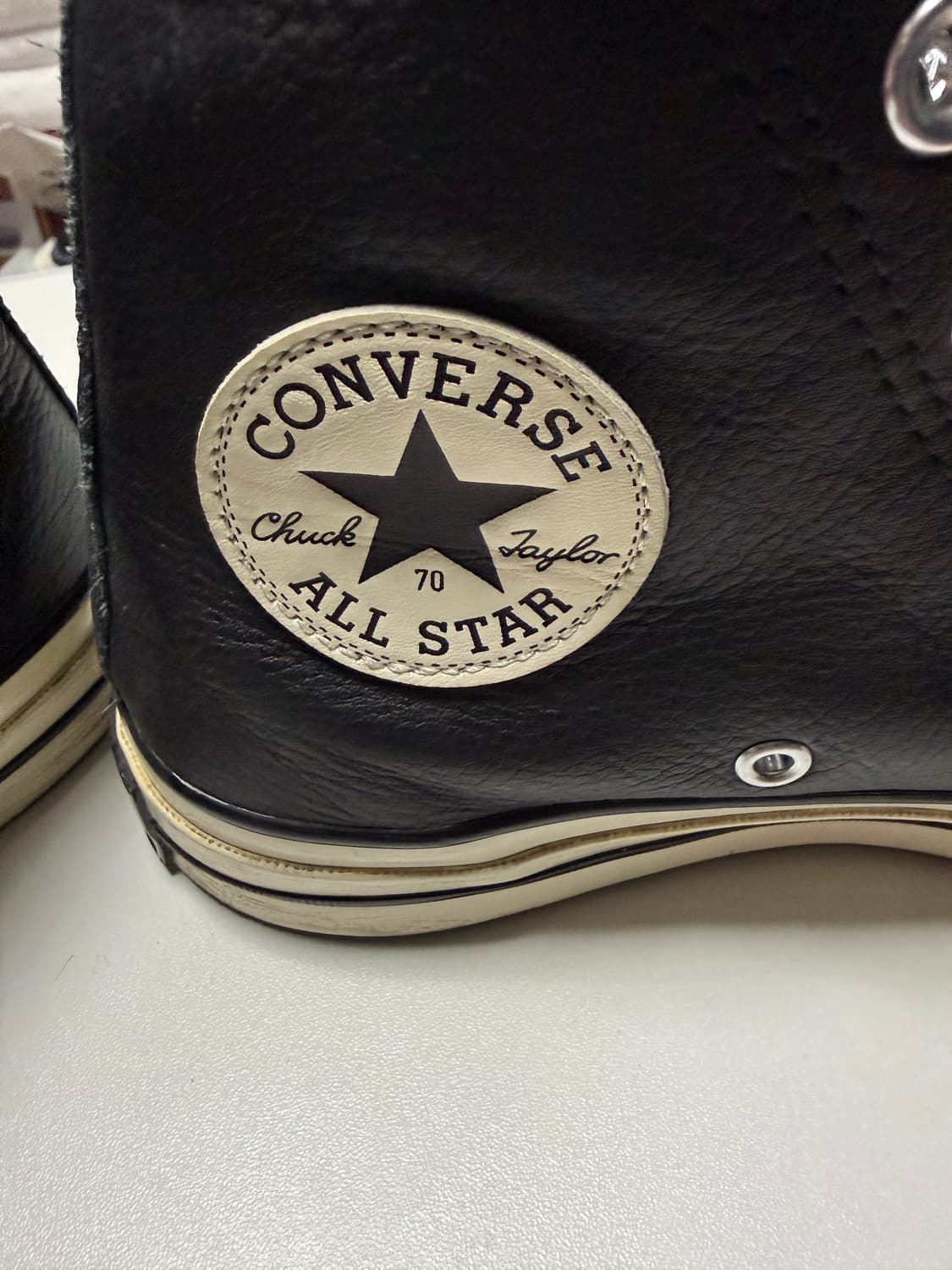 컨버스 척 70 하이 시즈널 레더 블랙 240 상품이미지6