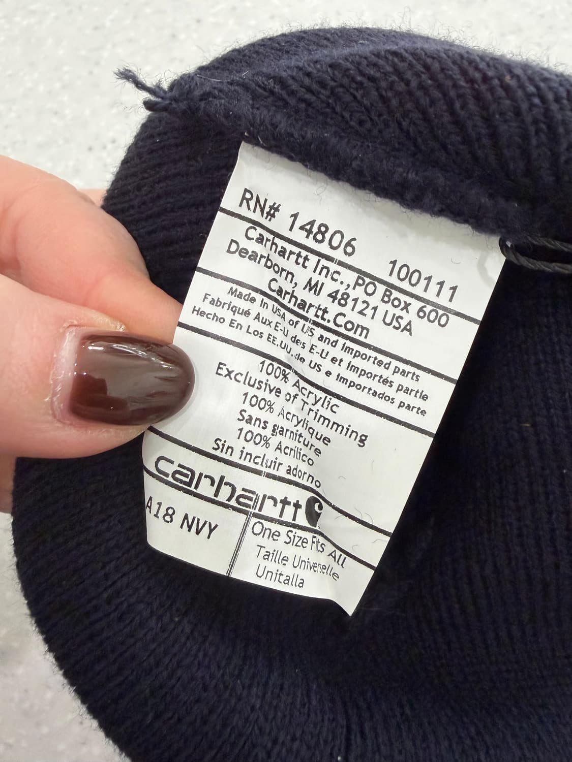 66. 칼하트 비니 네이비 상품이미지2