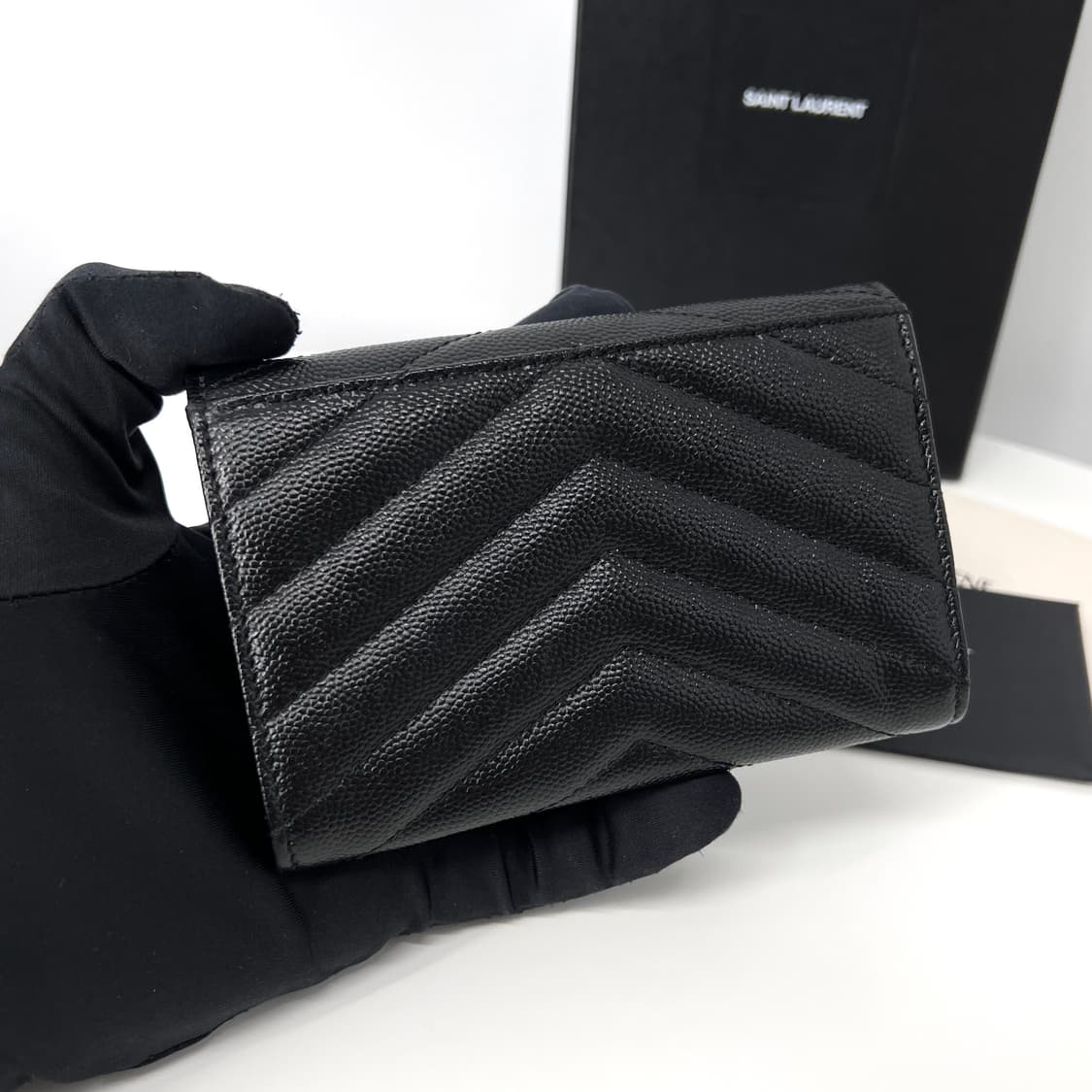 생로랑 엔벨로프 여성 카드지갑 블랙 (414404) 상품이미지4