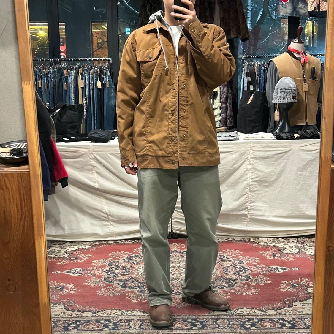 L) USA 빈티지 후드 레이어 워크 자켓 상품이미지9