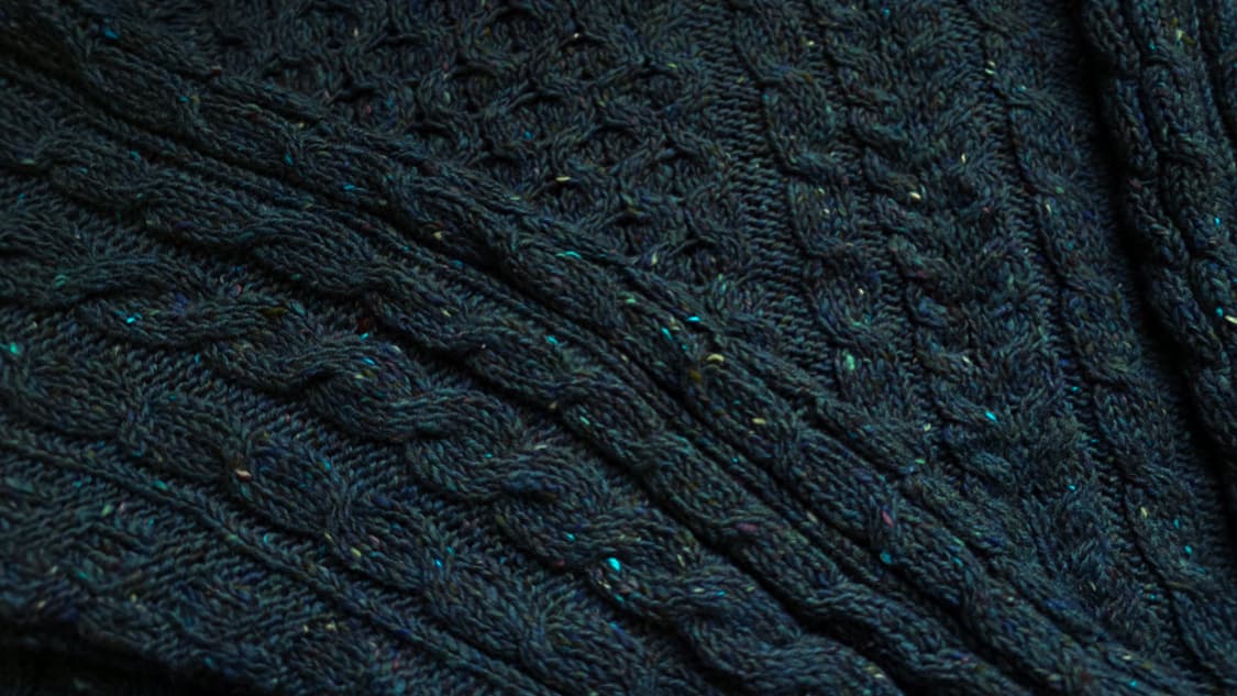 L.L.BEAN 아일랜드 울 니트 블루그린 L~XL 상품이미지4