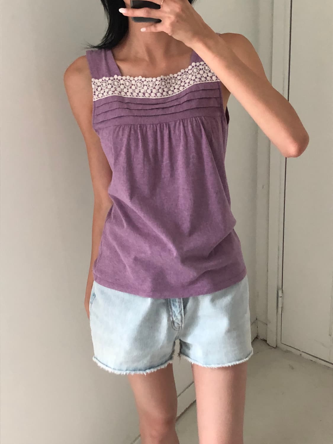 일본빈티지 연청 데님 숏팬츠 상품이미지5
