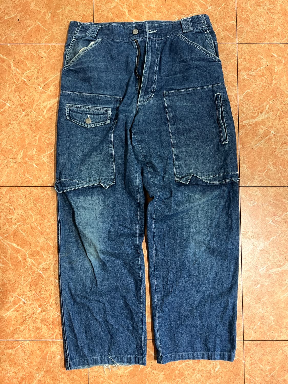 90s 요시유키 코니시 Ficce 올드스쿨 자수 대님팬츠 청바지 32 상품이미지7