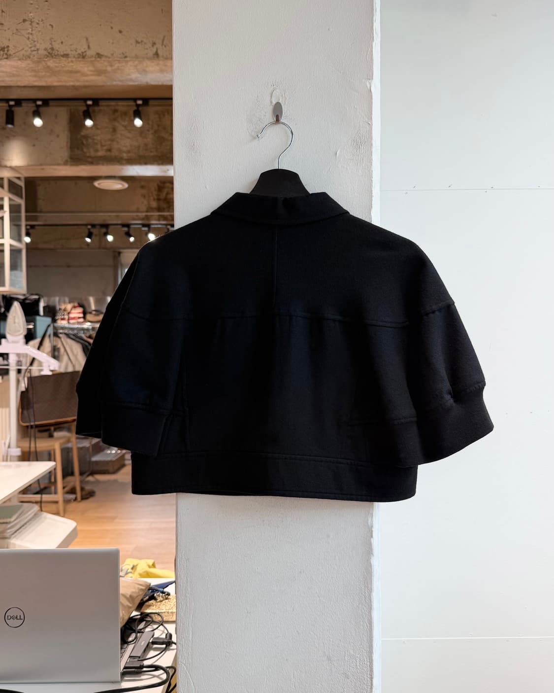 꼼데가르송 AD1989 블랙 크롭 하프 자켓  상품이미지7