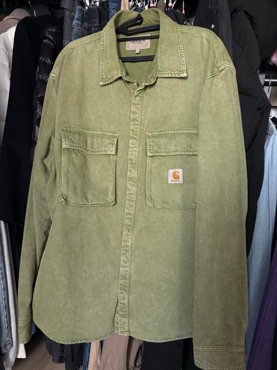 칼하트 wip 몬트레이 셔츠 자켓 (셔켓) 그린 L 상품이미지1
