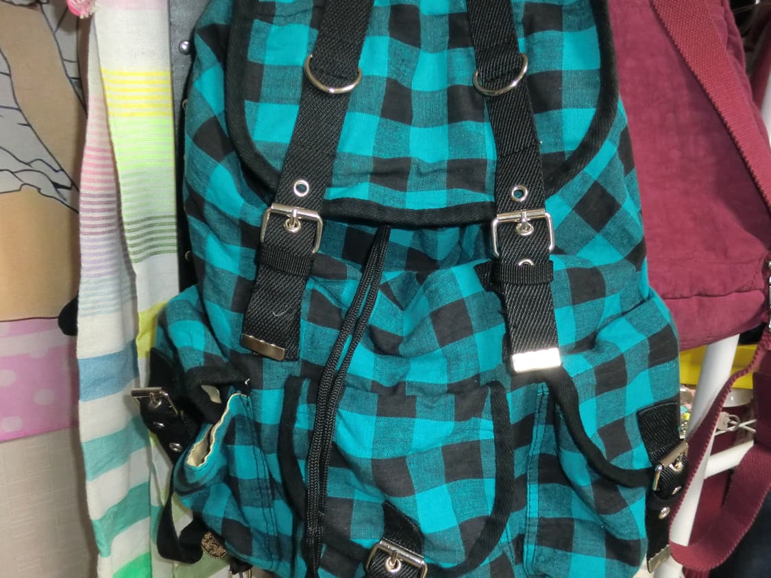 민트체크 백팩 하구미 모리걸 빈티지 니혼진 펑크 상품이미지2