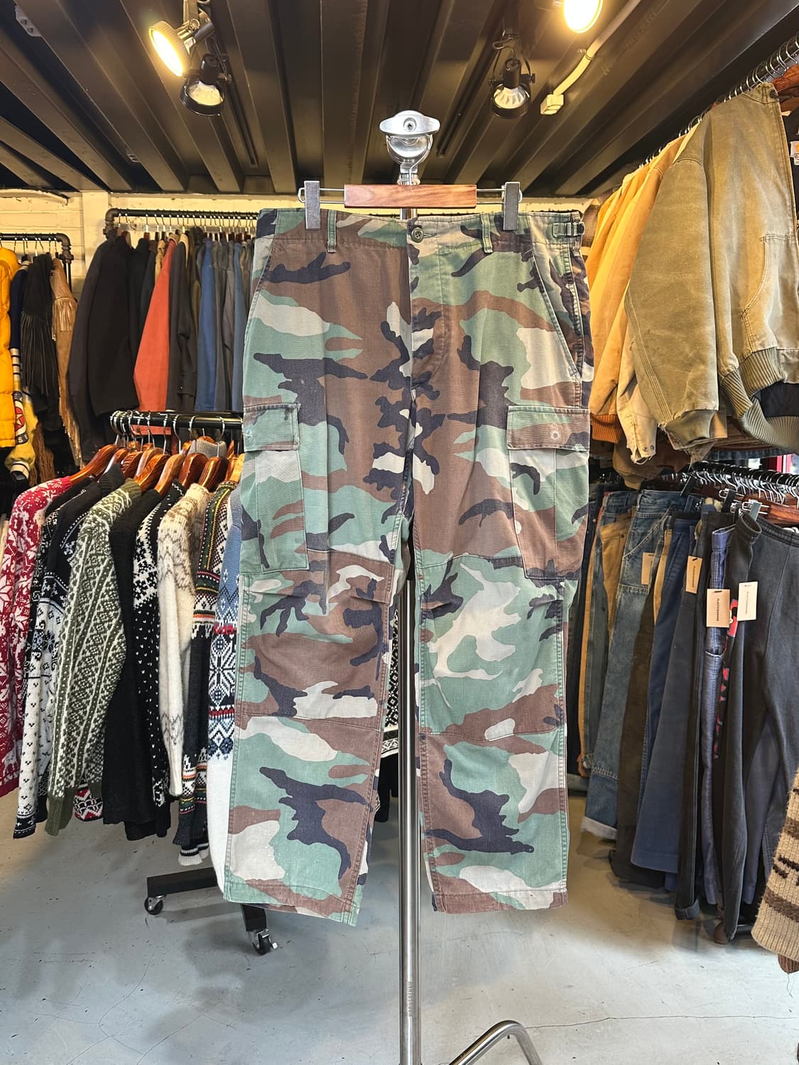 80s Us Army 미군 오리지널 우드랜드 카모 BDU 팬츠 상품이미지1