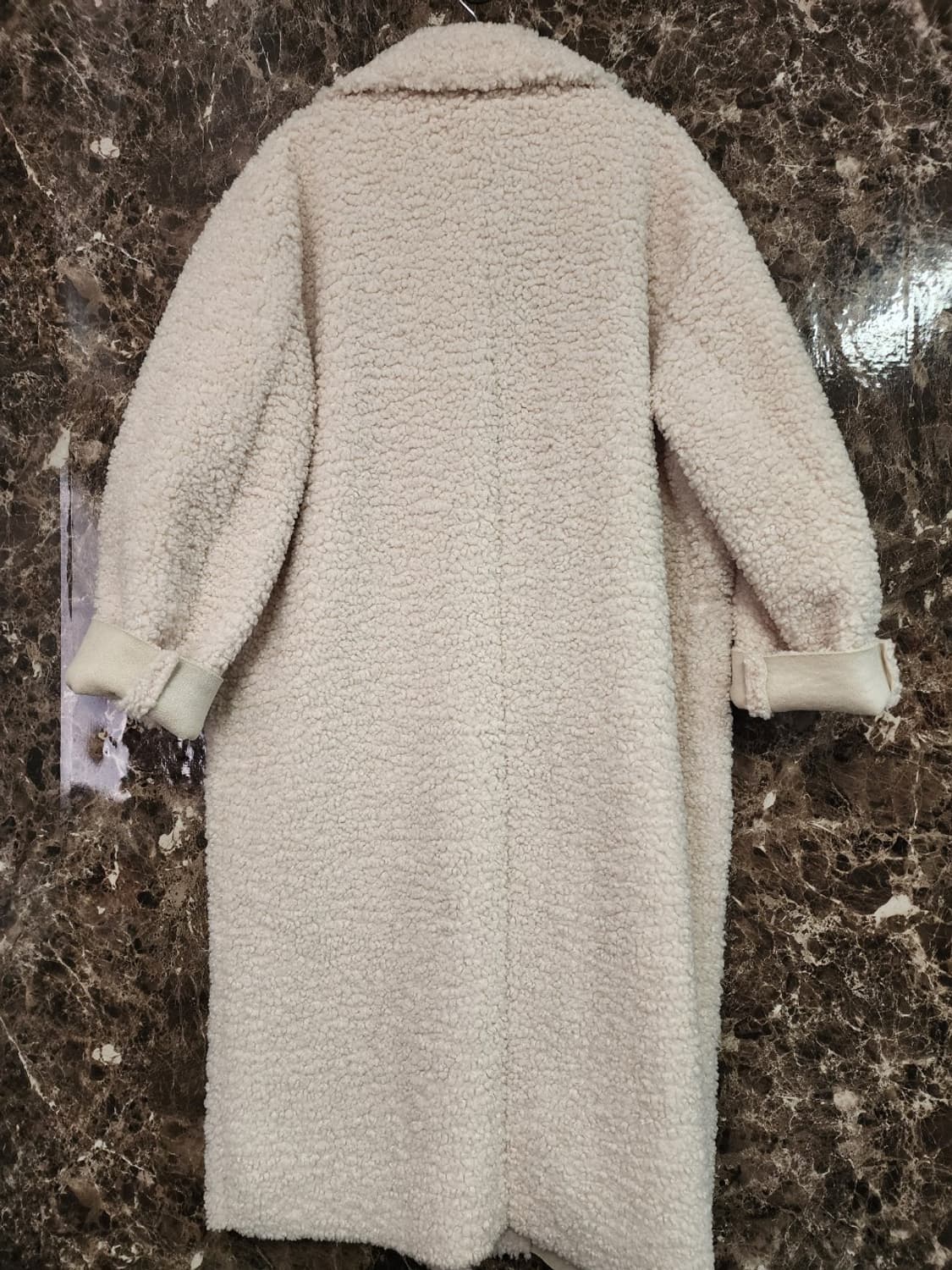 ideal 부클 루즈핏 롱코트 상품이미지6