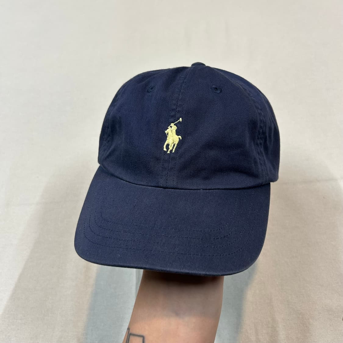 폴로 랄프로렌 네이비 볼캡 모자 가죽스트랩 정품 상품이미지1