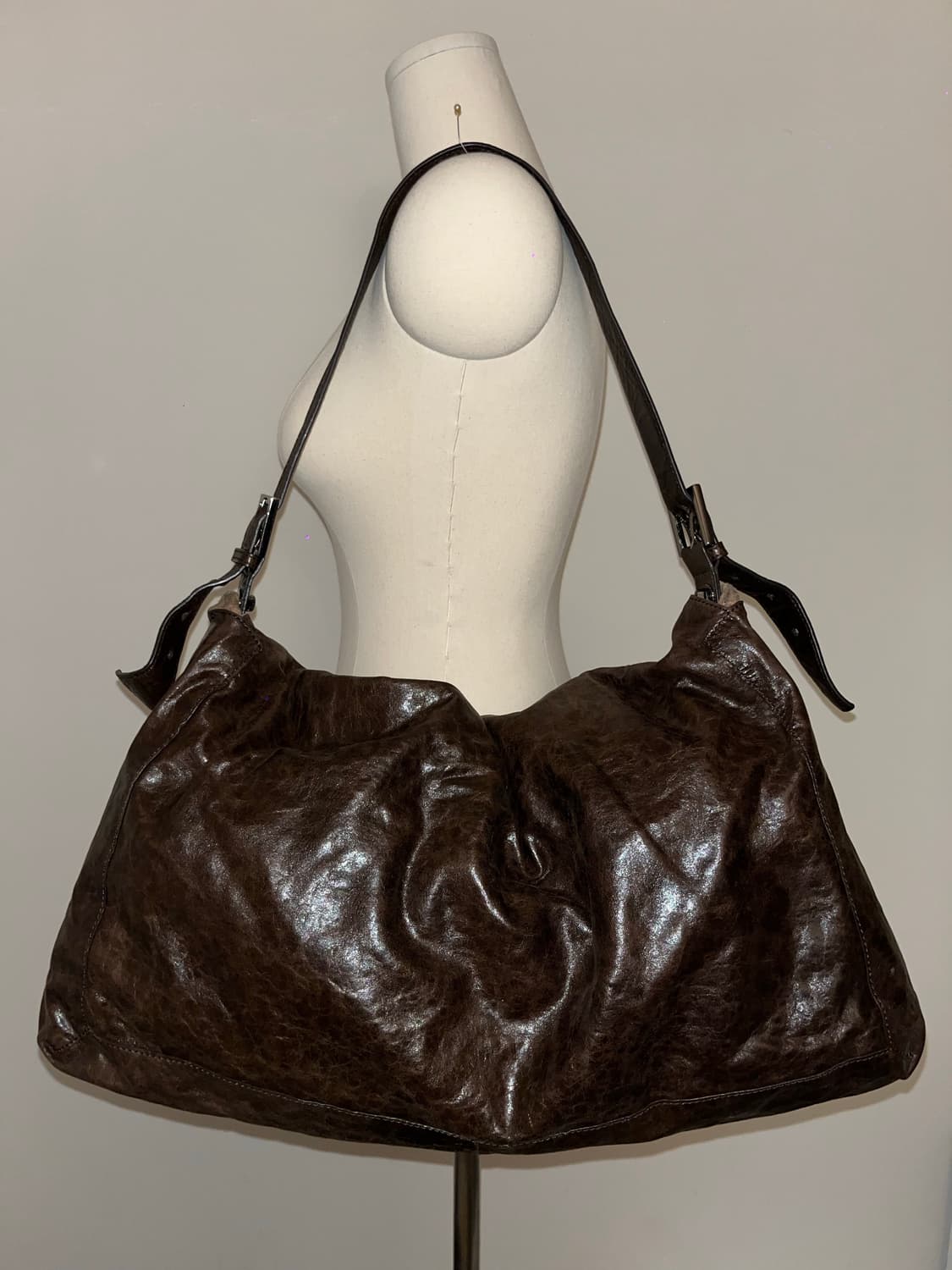 brown leather shoulder bag 상품이미지5