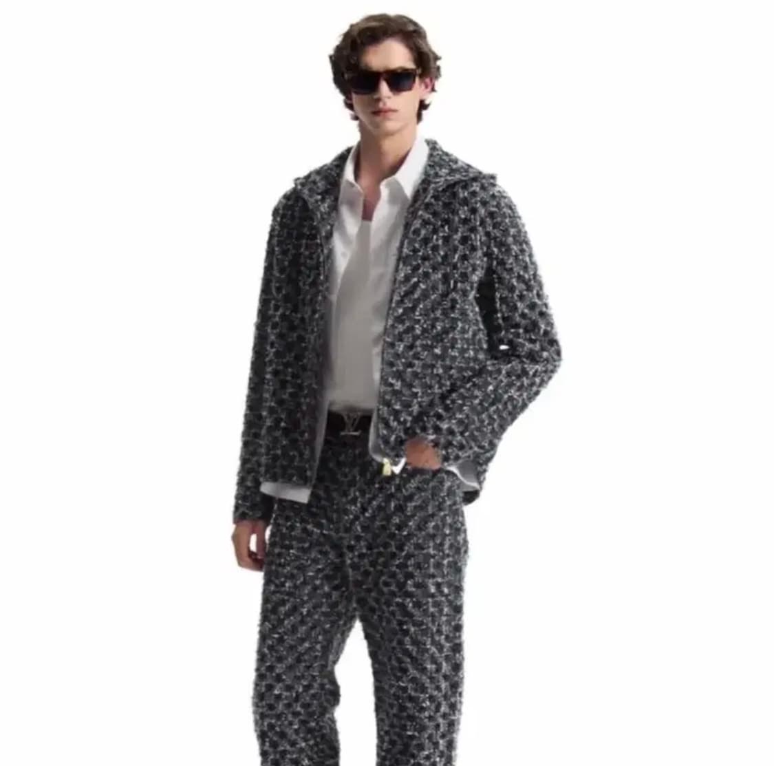 (A+/56) / 25년제조 루이비통 플록드 모노그램 데님 후드집업 자켓 상품이미지10