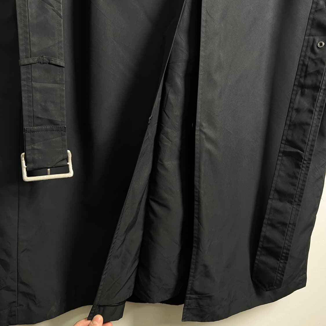 CK 캘빈클라인 블랙 롱 트렌치 코트 L 상품이미지9