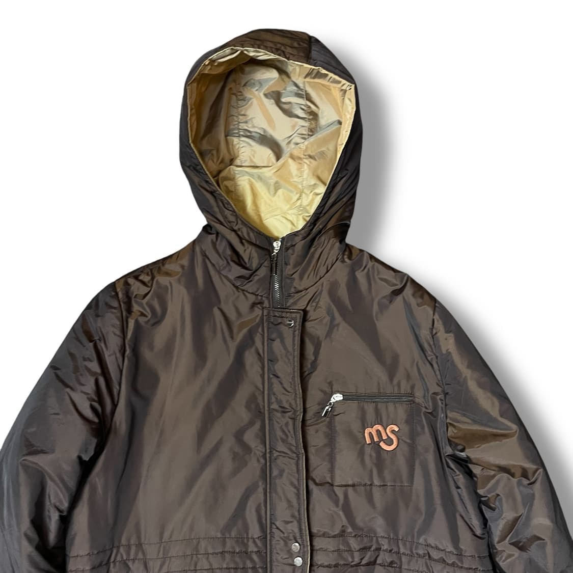 빈티지 브라운 후드 패딩 점퍼 77 상품이미지3