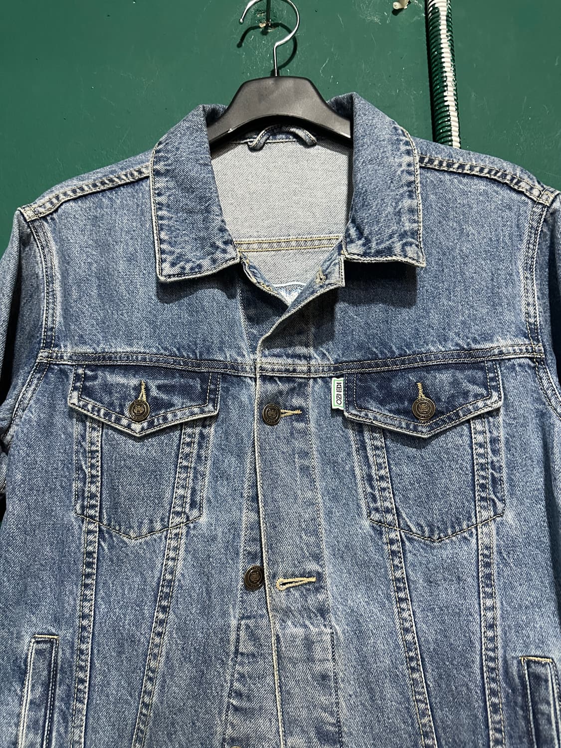 겐조 빅로고자수 데님자켓 L 상품이미지3