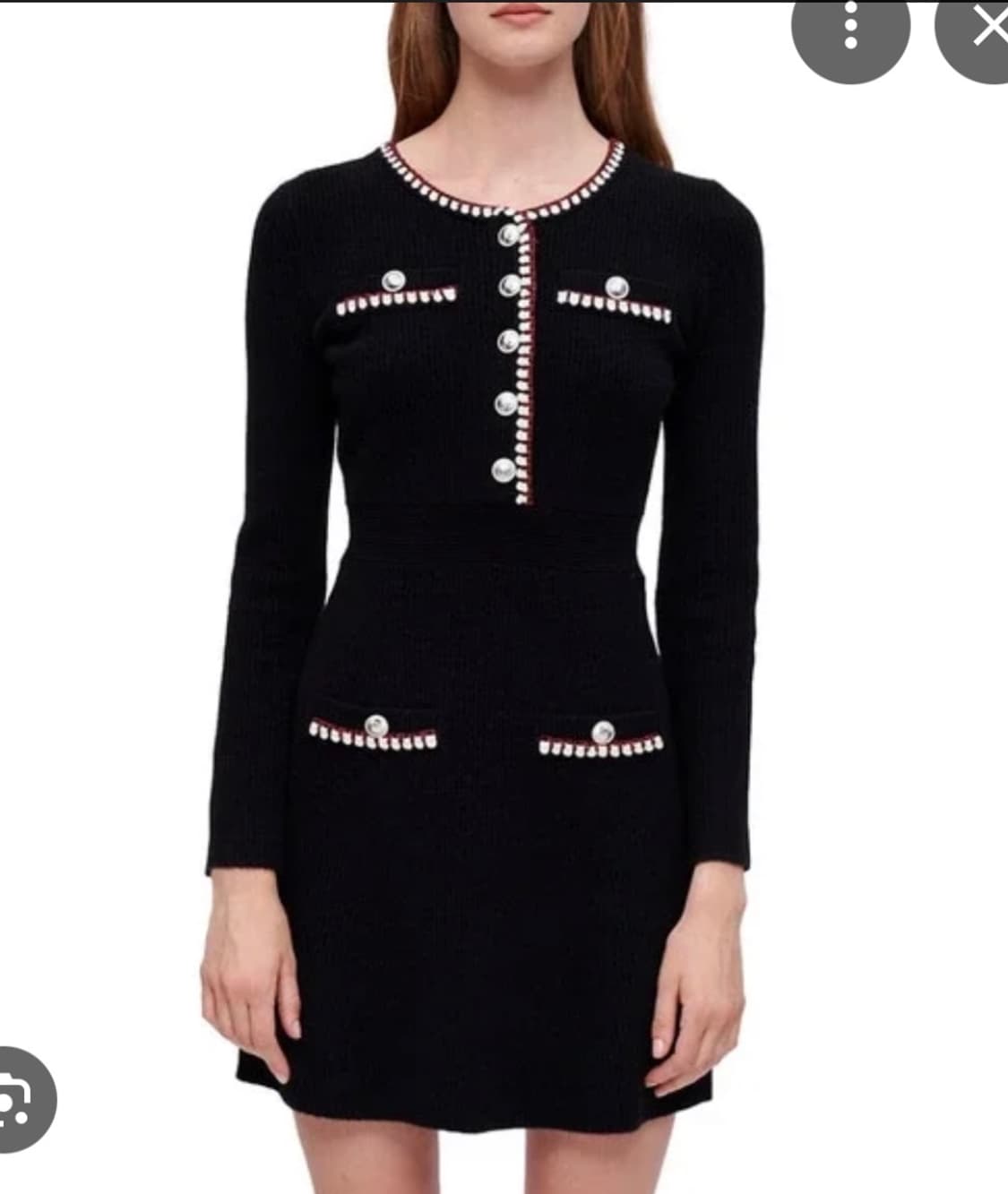 마쥬 니트 원피스 블랙 상품이미지3