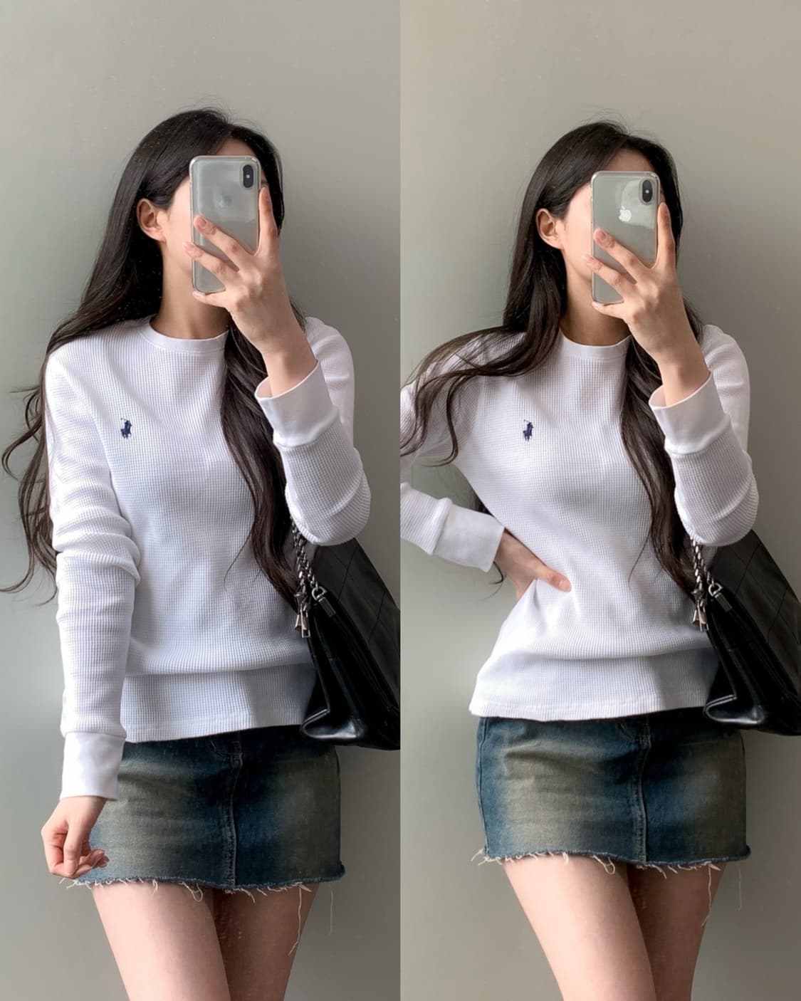 폴로 와플 롱슬리브 상품이미지1