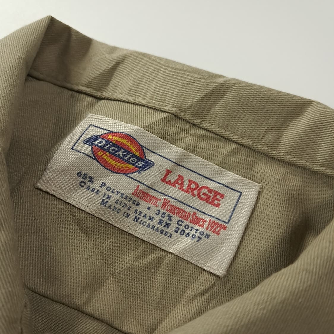 CK706 L 디키즈 90s 올리브카키 반팔 워크 셔츠 남방 상품이미지3