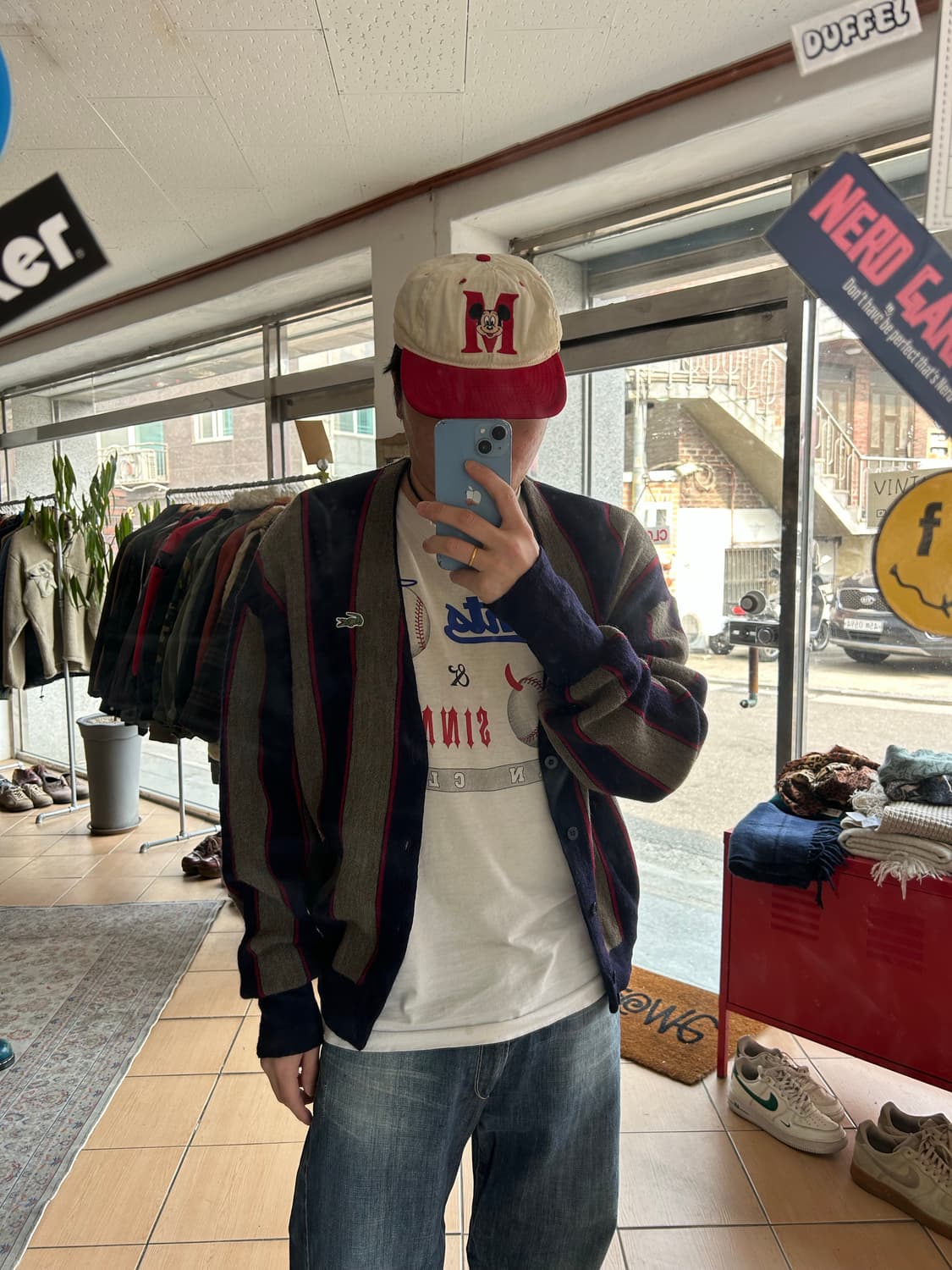 80,90‘s 라코스테 스트라이프 가디건 상품이미지9