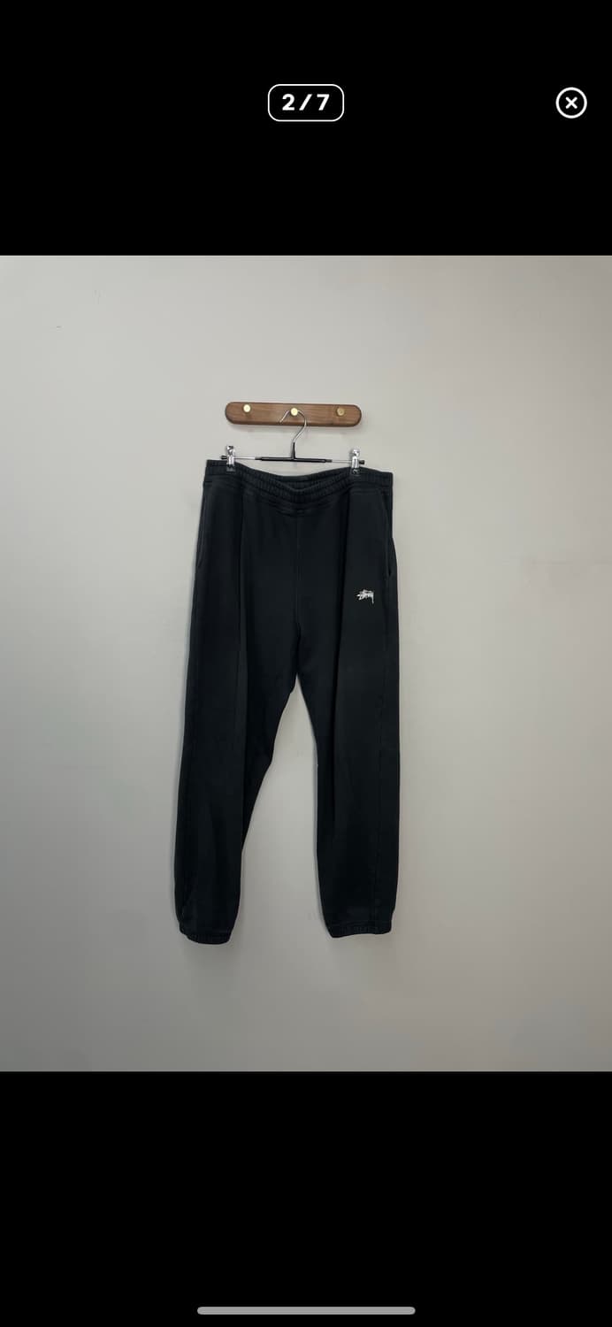 스투시 스탁 로고 블랙 스웨트 팬츠 A3469 상품이미지2