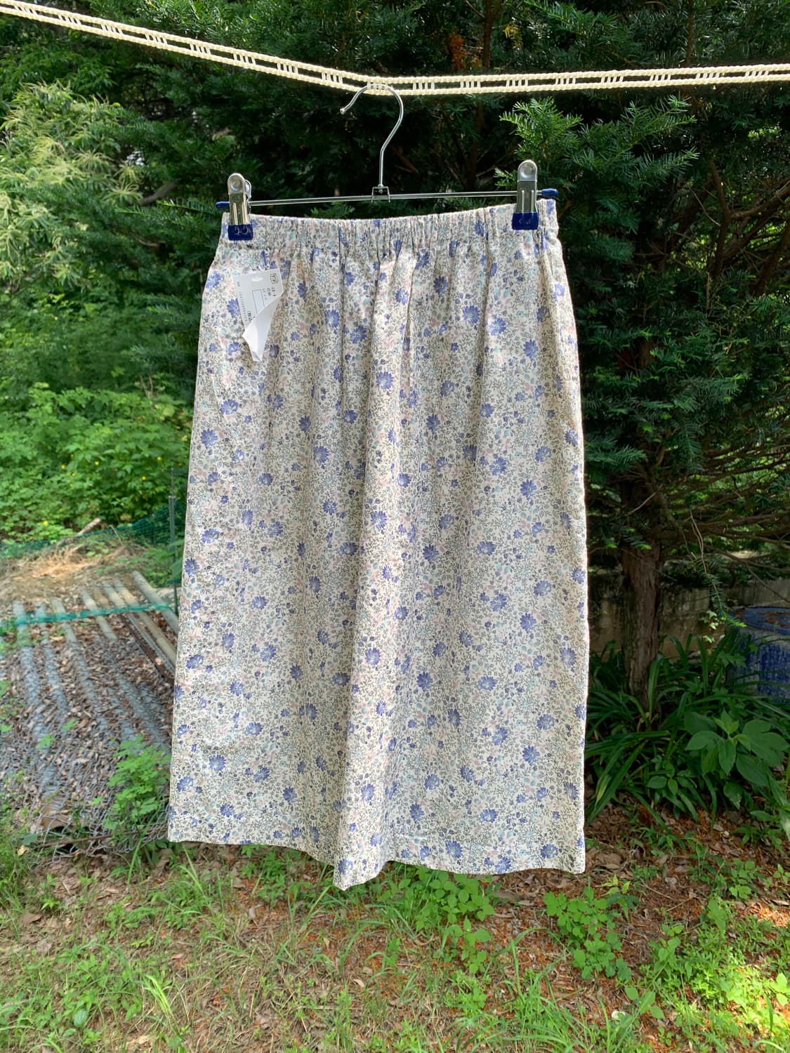 일본 빈티지 꽃무늬 밴딩 스커트 상품이미지2